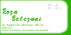 roza beleznai business card